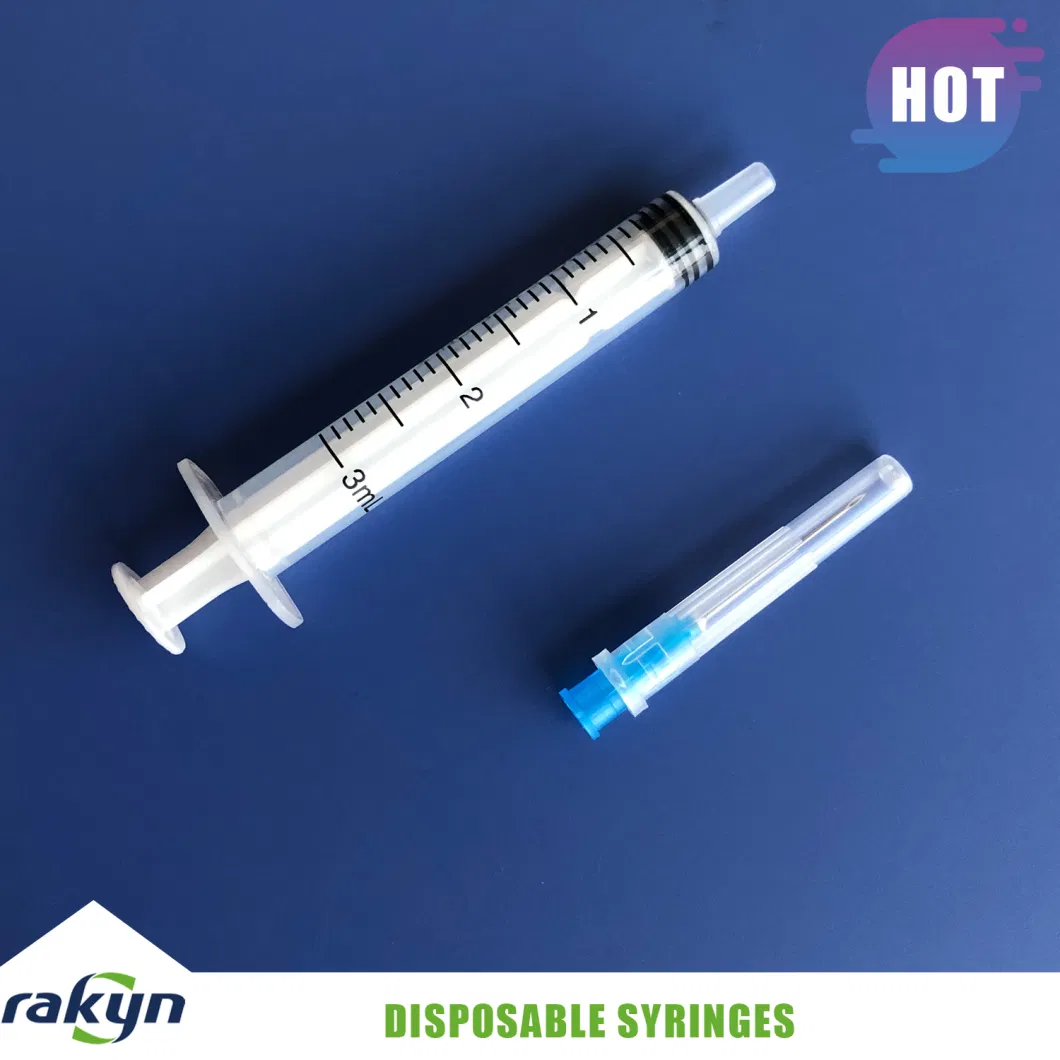 Medical Supply of Disposable Plastic Injection Vaccine Syringes 3cc 3ml Luer Slip